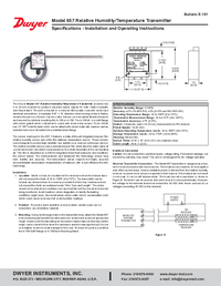 Thumbnail of document Manual - 657-1/657C-1 Relative Humidity/Temperature Transmitter